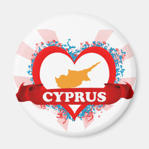 Vintage I Love Cyprus Magneet