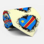 Vintage I Love Democratische Republiek Congo Stropdas (Opgerold)