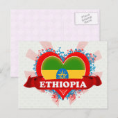 Vintage I Love Ethiopia Briefkaart (Voorkant / Achterkant)