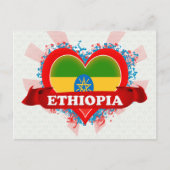 Vintage I Love Ethiopia Briefkaart (Voorkant)