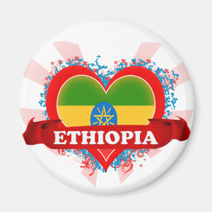 Vintage I Love Ethiopia Magneet