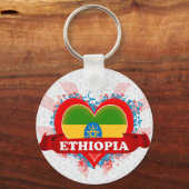 Vintage I Love Ethiopia Sleutelhanger (Voorkant)