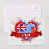 Vintage I Love Fiji Briefkaart (Voorkant / Achterkant)
