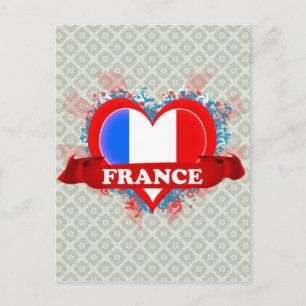 Vintage I Love France Briefkaart