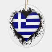 Vintage I Love Greece Keramisch Ornament (Links)