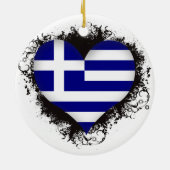 Vintage I Love Greece Keramisch Ornament (Achterkant)