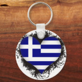 Vintage I Love Greece Sleutelhanger (Voorkant)