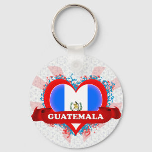 Vintage I Love Guatemala Sleutelhanger