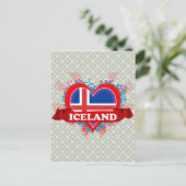 Vintage I Love IJsland Briefkaart (Staand voorkant)