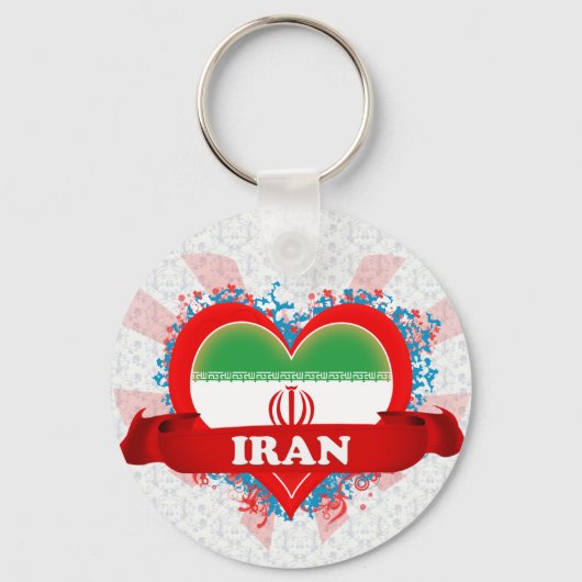 Vintage I Love Iran Sleutelhanger (Voorkant)