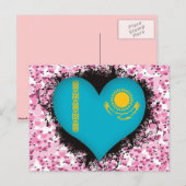 Vintage I Love Kazachstan Briefkaart (Voorkant / Achterkant)