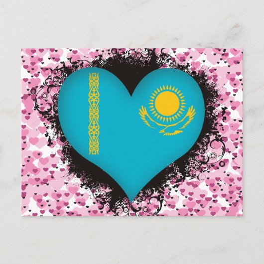 Vintage I Love Kazachstan Briefkaart (Voorkant)