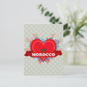 Vintage I Love Marokko Briefkaart (Staand voorkant)