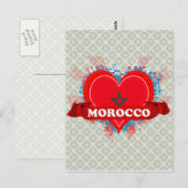 Vintage I Love Marokko Briefkaart (Voorkant / Achterkant)