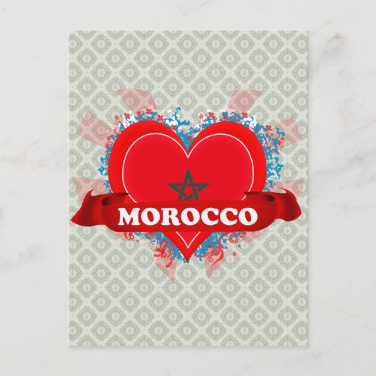 Vintage I Love Marokko Briefkaart (Voorkant)