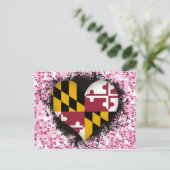 Vintage I Love Maryland Briefkaart (Staand voorkant)