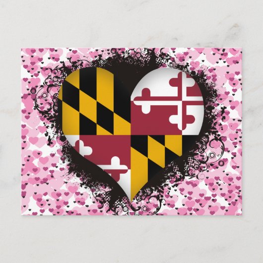 Vintage I Love Maryland Briefkaart (Voorkant)