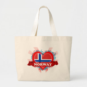 Vintage I Love Norway Grote Tote Bag