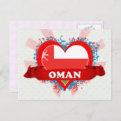 Vintage I Love Oman Briefkaart (Voorkant / Achterkant)