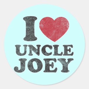Vintage I Love oom Joey Ronde Sticker