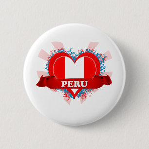 Vintage I Love Peru Ronde Button 5,7 Cm