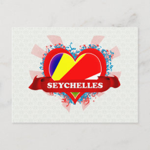 Vintage I Love Seychellen Briefkaart