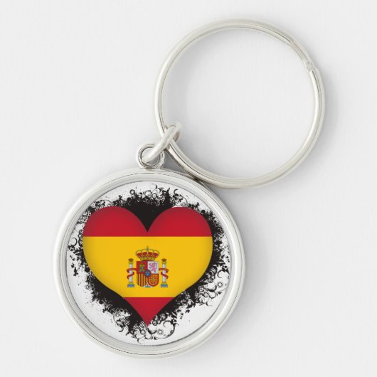Vintage I Love Spain Sleutelhanger (Voorkant)