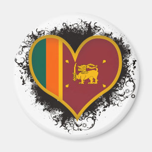 Vintage I Love Sri Lanka Magneet