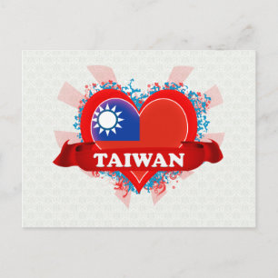 Vintage I Love Taiwan Briefkaart