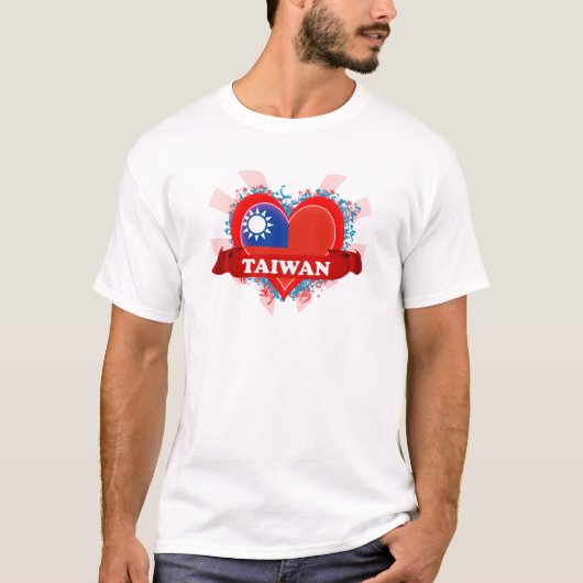 Vintage I Love Taiwan T-shirt (Voorkant)