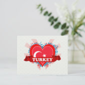 Vintage I Love Turkey Briefkaart (Staand voorkant)