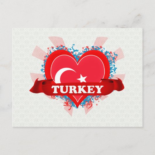 Vintage I Love Turkey Briefkaart (Voorkant)