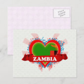 Vintage I Love Zambia Briefkaart (Voorkant / Achterkant)