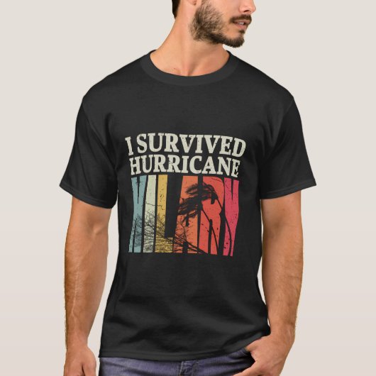 Vintage I overleefde Hurricane Hilary Shirt (Voorkant)