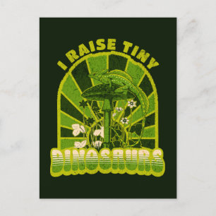 Vintage I Raise Tiny Dinosaurs  Briefkaart