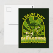 Vintage I Raise Tiny Dinosaurs  Briefkaart (Voorkant / Achterkant)
