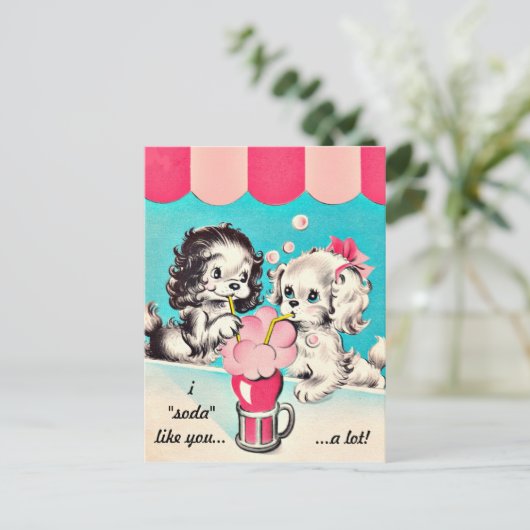 Vintage I "Soda" zoals jij Briefkaart (Staand voorkant)