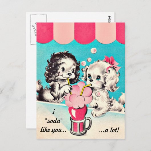 Vintage I "Soda" zoals jij Briefkaart (Voorkant / Achterkant)