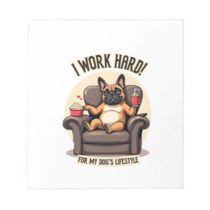 Vintage I Werk Hard voor de Levensstijl van Mijn H Notitieblok