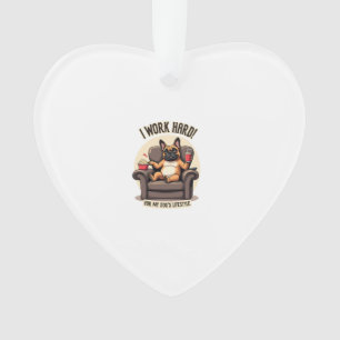 Vintage I Werk Hard voor de Levensstijl van Mijn H Ornament
