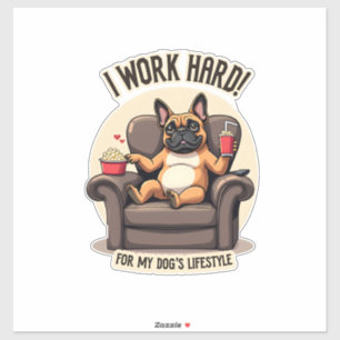 Vintage I Werk Hard voor de Levensstijl van Mijn H Sticker