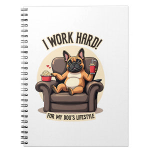 Vintage I Werk Hard voor de Lifestyle van Mijn Hon Notitieboek