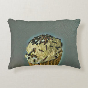 Vintage ice cream art accent kussen