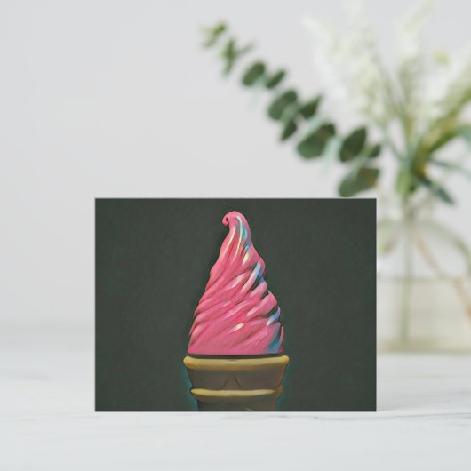 Vintage ice cream cone briefkaart (Staand voorkant)