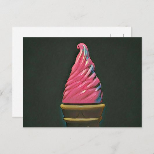 Vintage ice cream cone briefkaart (Voorkant / Achterkant)
