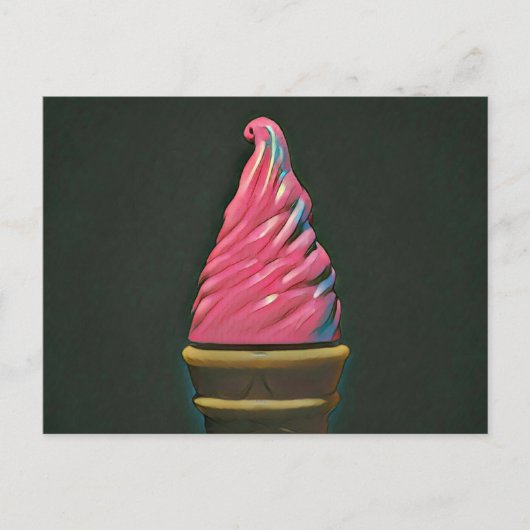 Vintage ice cream cone briefkaart (Voorkant)