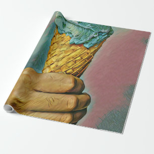 Vintage ice cream cone cadeaupapier