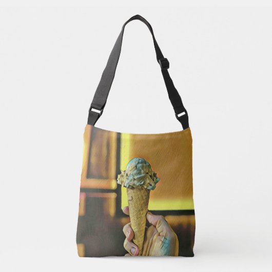 Vintage ice cream cone crossbody tas (Voorkant)
