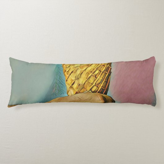 Vintage ice cream cone lichaamskussen (Voorkant)