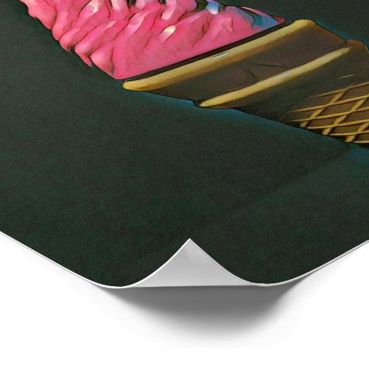 Vintage ice cream cone poster (Hoek)